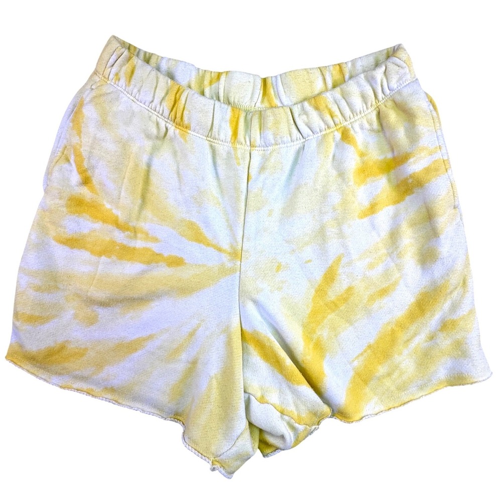 Secret Treasures Women's Lounge Shorts Small Yellow Tie Dye Pajama Sleep